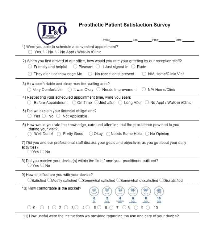 Patient Satisfaction Survey Template 33